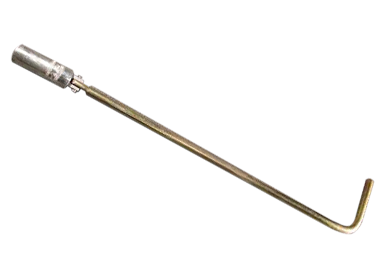 112161-АВТ. Ключ свечной 16мм 450мм, шарнирный, белый, с резинкой, АВТОМ